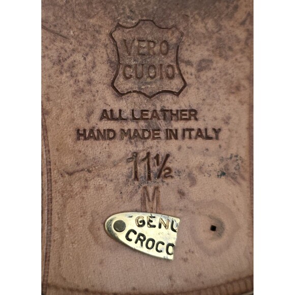 Belvedere Florence Shoes Mens Size 11.5 Genuine Crocodile Handmade In Italy - Picture 8 of 11